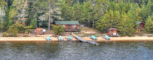 Irene Lake cabin from the air