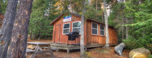 NaMaygoos Lake cabin exterior